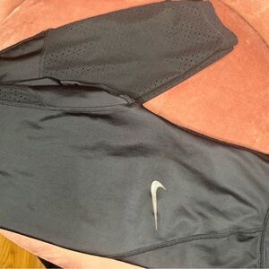 Nike Black Perforated Sleeve Top